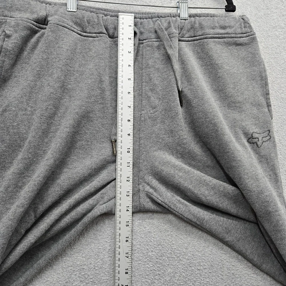 Fox Men Activewear Pants XL Gray Embroidered Sweatpants Fleece 29